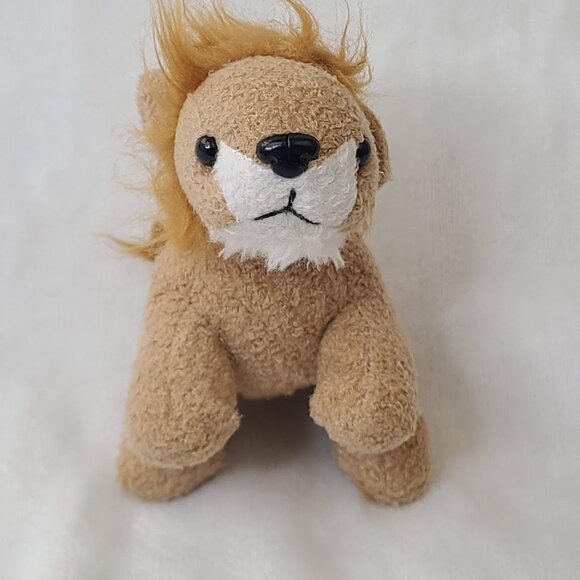 Playscene Suede Animals Lion Plush Stuffed Animal 5 Inch Jungle Toy - Picture 4 of 10